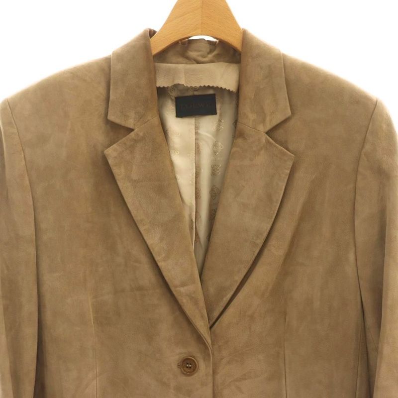 Loewe Lamb Leather Suede Jacket Tailored Jacket 42 Beige DF - OS