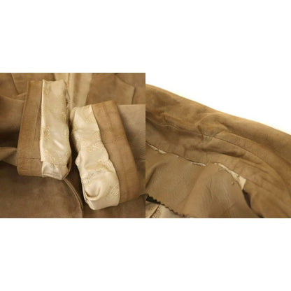 Loewe Lamb Leather Suede Jacket Tailored Jacket 42 Beige DF - OS