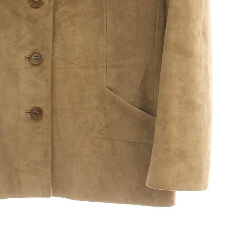 Loewe Lamb Leather Suede Jacket Tailored Jacket 42 Beige DF - OS