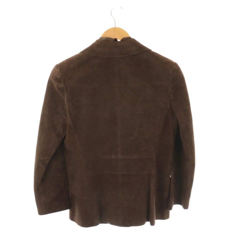 Loewe Lamb Leather Suede Jacket Tailored Fully Lined Brown CX - OS