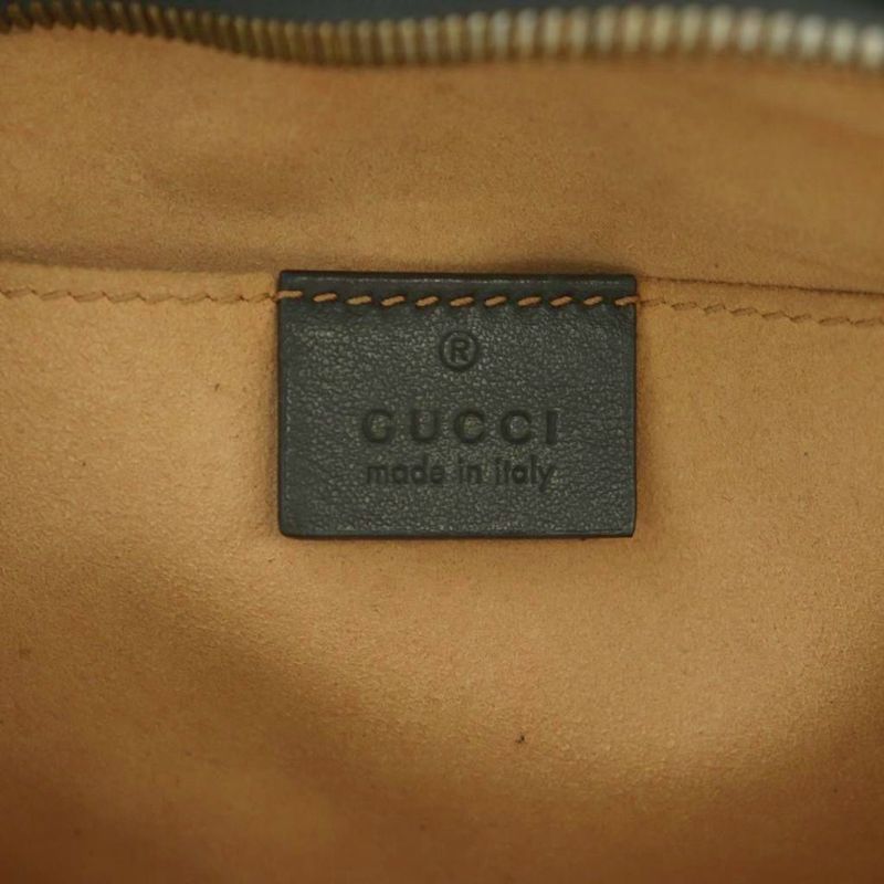 Gucci GG Marmont Shoulder Bag Quilted Leather Black 447632 MI - Os-oh