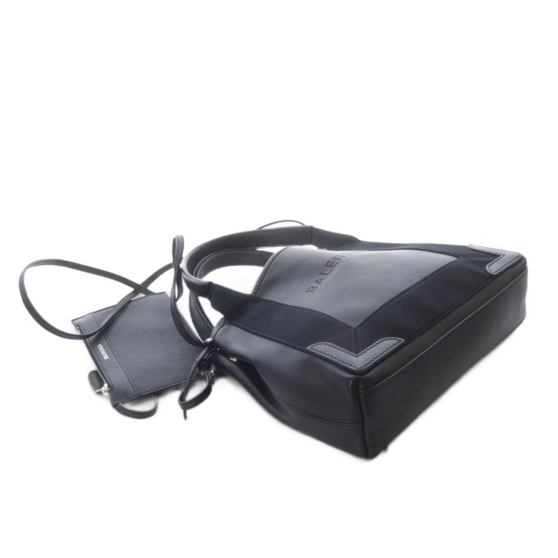 Balenciaga Navy Cabas Snavy XS Cabas Perforated Logo 2way Tote Bag Shoulder Bag