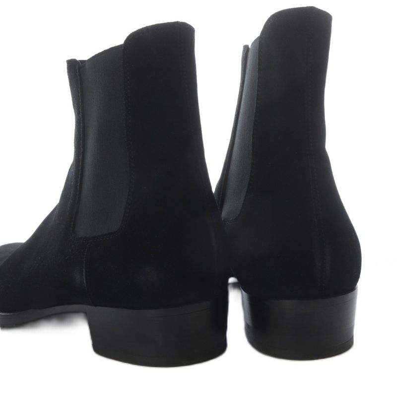 Saint Laurent Paris Wyatt 30 Chelsea Boots Side Gore Boots Short Suede 40 Black