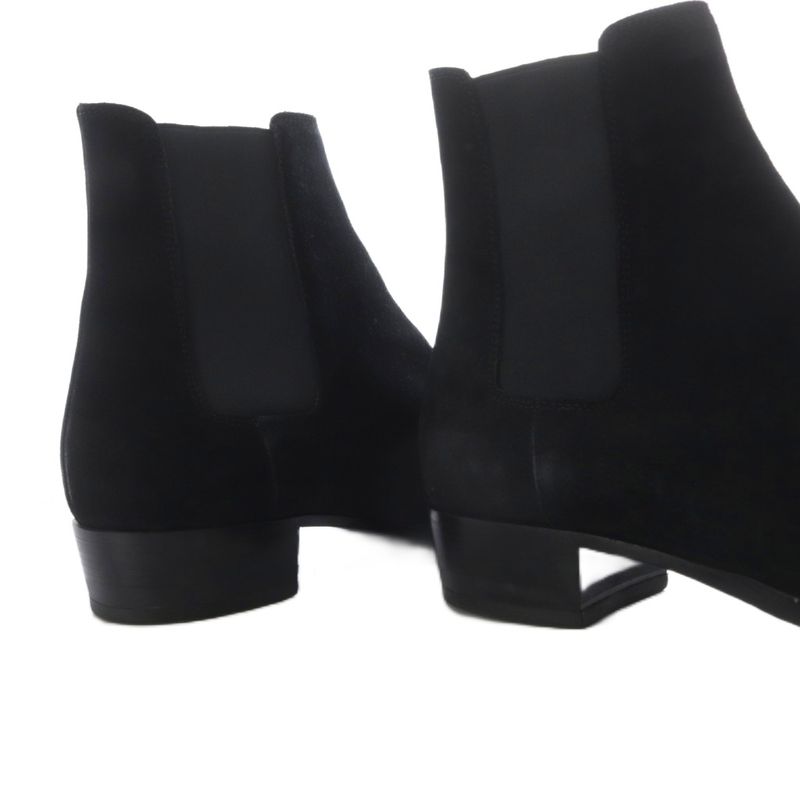 Saint Laurent Paris Wyatt 30 Chelsea Boots Side Gore Boots Short Suede 40 Black