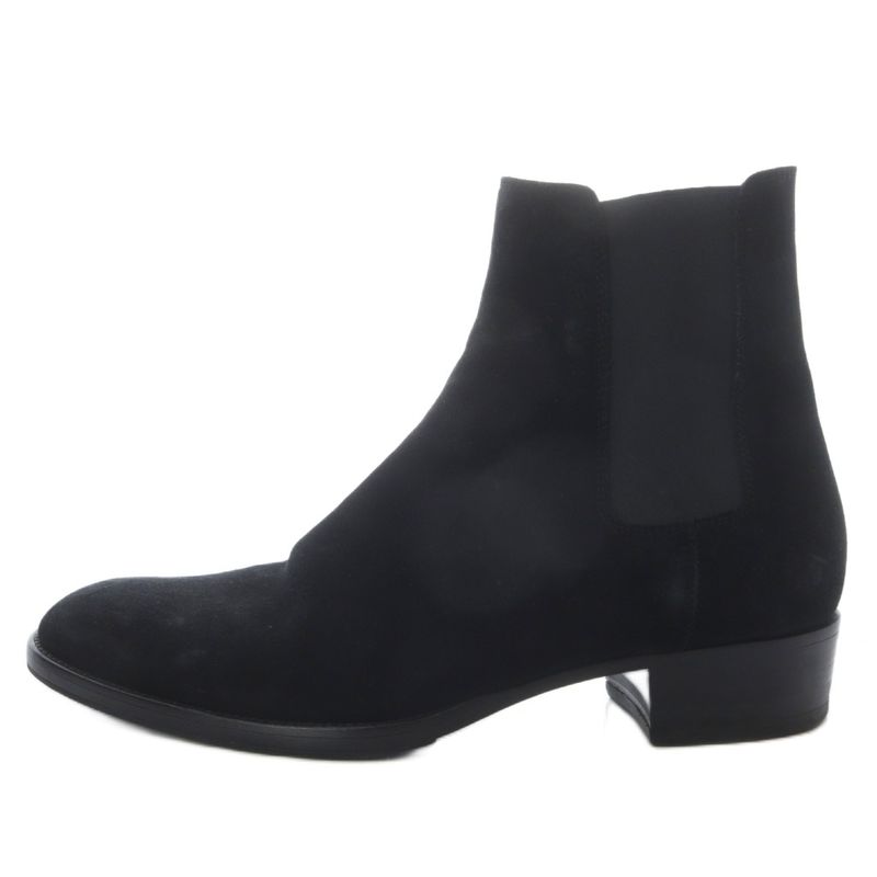 Saint Laurent Paris Wyatt 30 Chelsea Boots Side Gore Boots Short Suede 40 Black