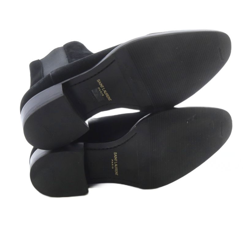 Saint Laurent Paris Wyatt 30 Chelsea Boots Side Gore Boots Short Suede 40 Black
