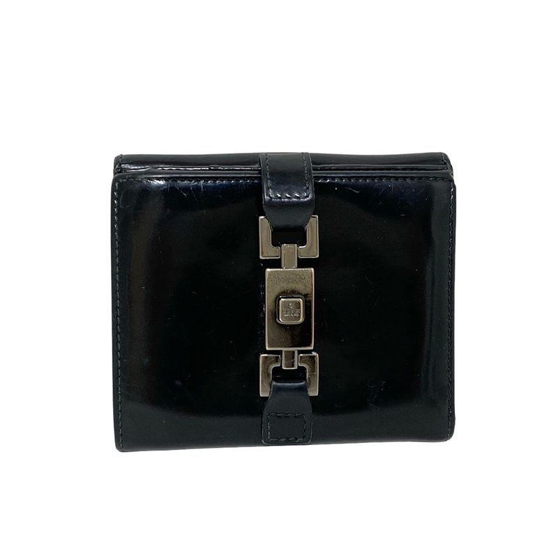 Gucci Trifold Wallet Black Jackie Leather