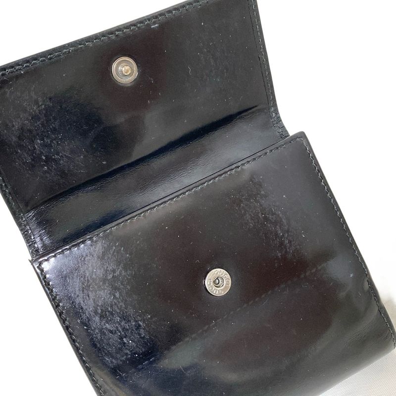 Gucci Trifold Wallet Black Jackie Leather