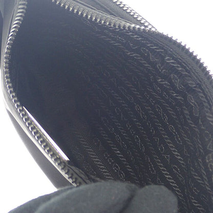 Prada Saffiano Leather 2vh128_2dmh_f0002 Shoulder Bag Nylon Black Men Ladies