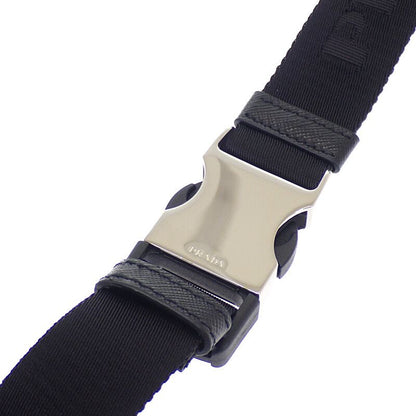 Prada Saffiano Leather 2vh128_2dmh_f0002 Shoulder Bag Nylon Black Men Ladies