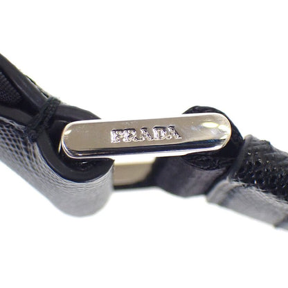 Prada Saffiano Leather 2vh128_2dmh_f0002 Shoulder Bag Nylon Black Men Ladies