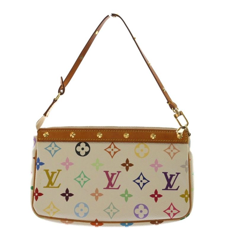 Louis Vuitton Monogram Multicolor Pochette Accessoire Studded White Multicolor