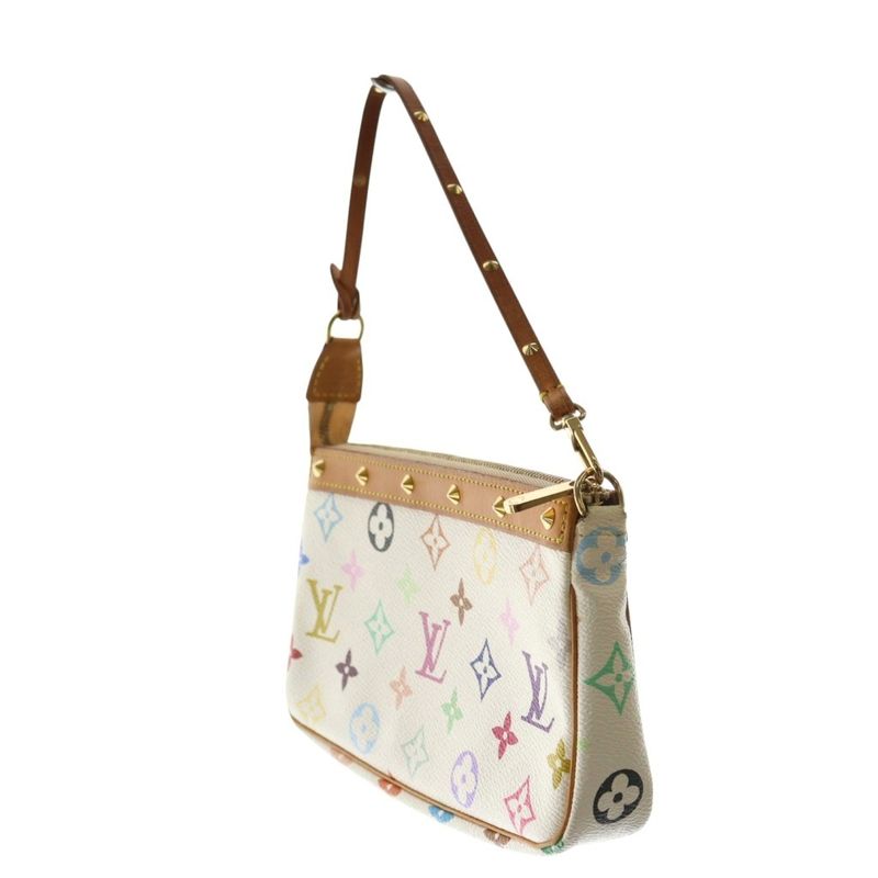 Louis Vuitton Monogram Multicolor Pochette Accessoire Studded White Multicolor