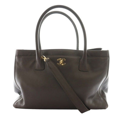 Chanel Executive Tote 10 Series Caviar Skin Bag Coco Mark Brown AQ - OS - OH