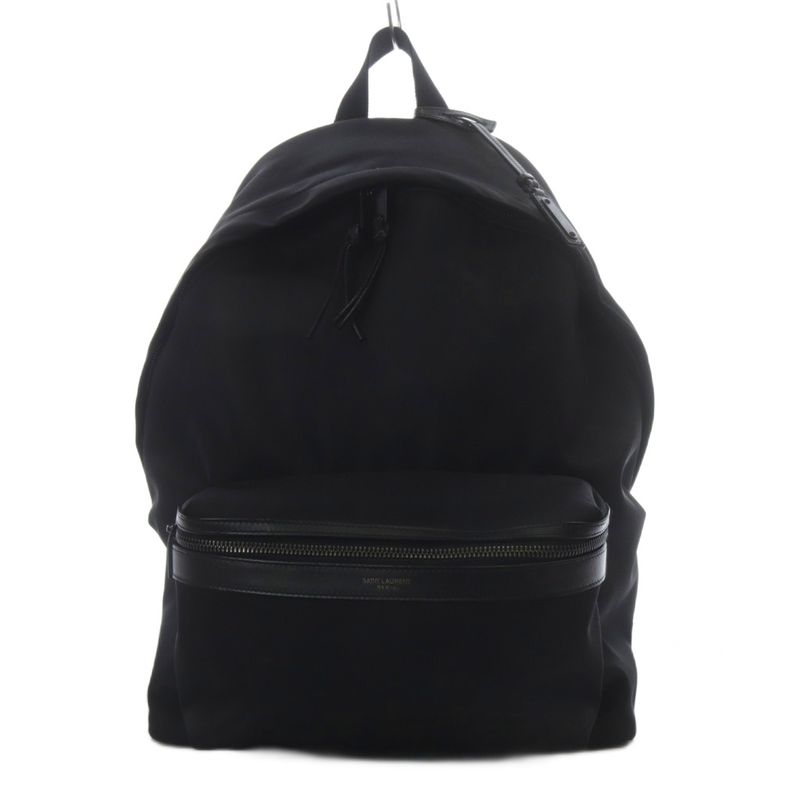 Saint Laurent Paris City Bag Backpack Sac Backpack Nylon Canvas Black 534967