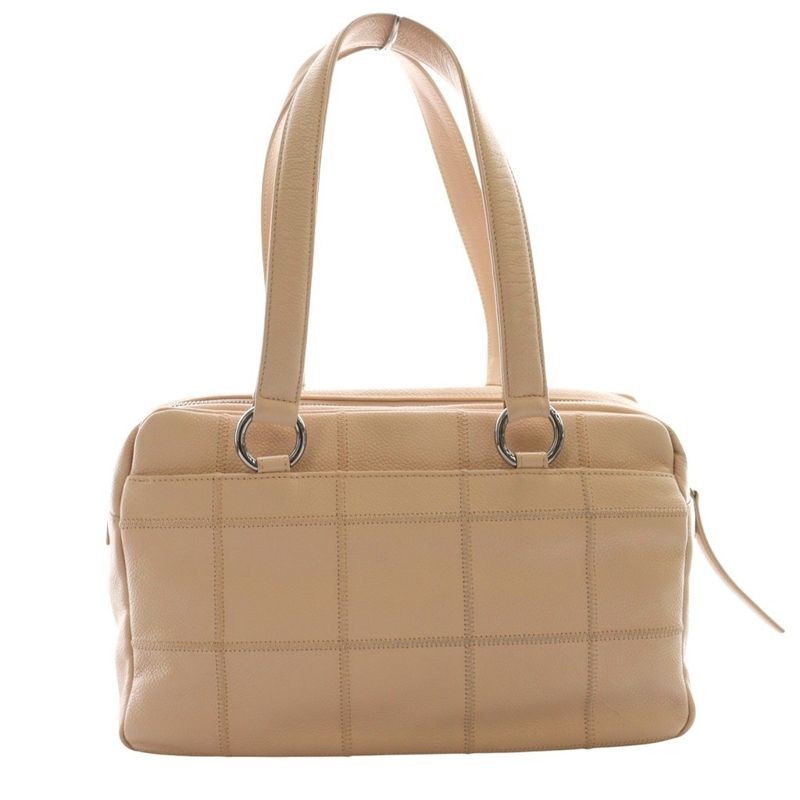 Chanel 9th Choco Bar Soft Caviar Skin Tote Handbag Pink Beige AQ - OS - OH