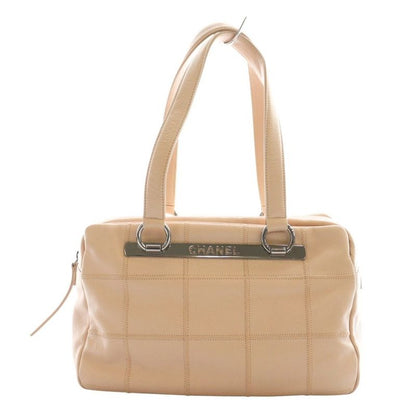 Chanel 9th Choco Bar Soft Caviar Skin Tote Handbag Pink Beige AQ - OS - OH