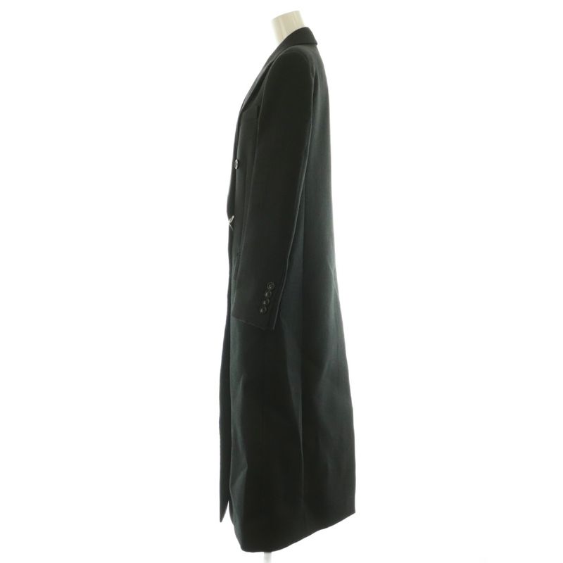 Gucci 24AW 781320 Wool Double Breasted Long Coat Outerwear Chester 38 Grey NR -