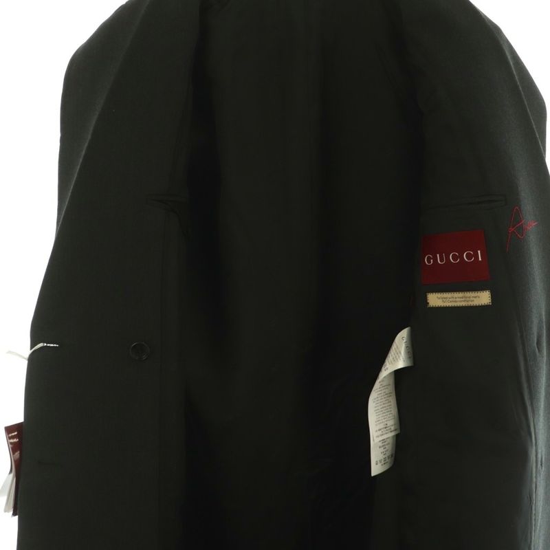 Gucci 24AW 781320 Wool Double Breasted Long Coat Outerwear Chester 38 Grey NR -