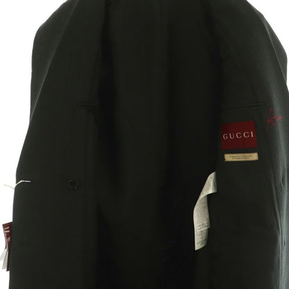 Gucci 24AW 781320 Wool Double Breasted Long Coat Outerwear Chester 38 Grey NR -