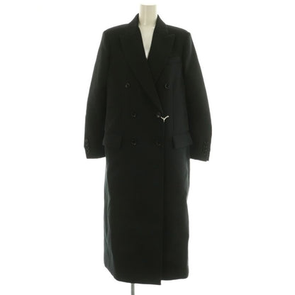 Gucci 24AW 781320 Wool Double Breasted Long Coat Outerwear Chester 38 Grey NR -