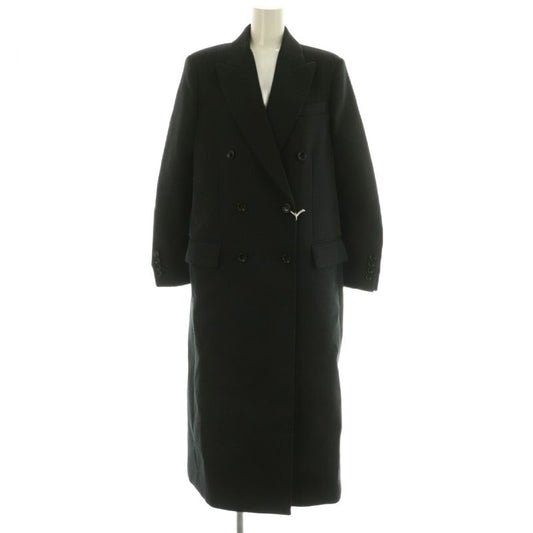 Gucci 24AW 781320 Wool Double Breasted Long Coat Outerwear Chester 38 Grey NR -