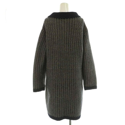 Chanel Long Cardigan Knit Long Sleeves Coco Mark Button Cashmere Silk Blend 34