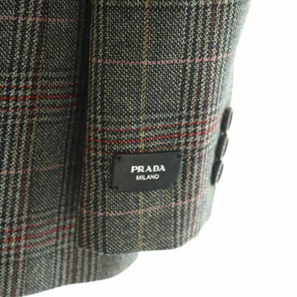 Prada 24AW P524oe Single-breasted Prince Of Wales Checked Jacket Tailored
