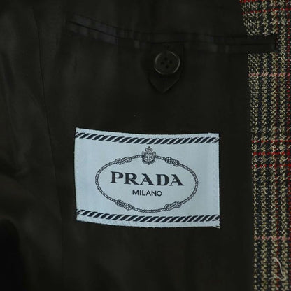 Prada 24AW P524oe Single-breasted Prince Of Wales Checked Jacket Tailored