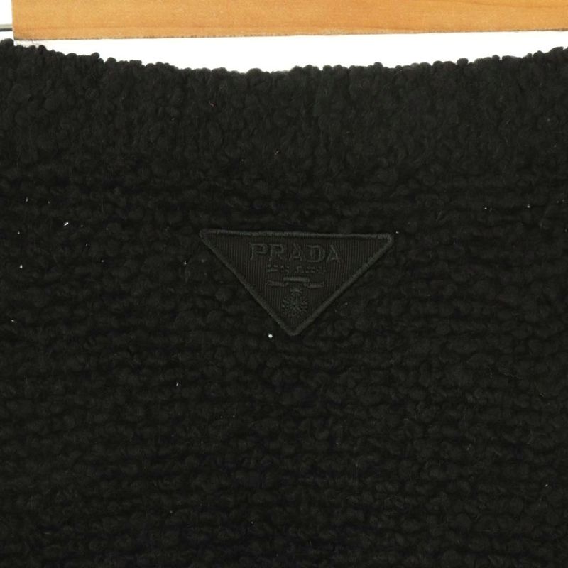 Prada 23 21455 Back Triangle Boucle Cles Knit Skirt Trapezoidal Mohair Blend 38