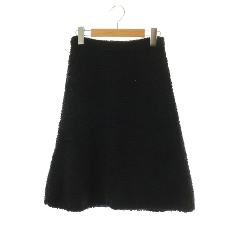 Prada 23 21455 Back Triangle Boucle Cles Knit Skirt Trapezoidal Mohair Blend 38