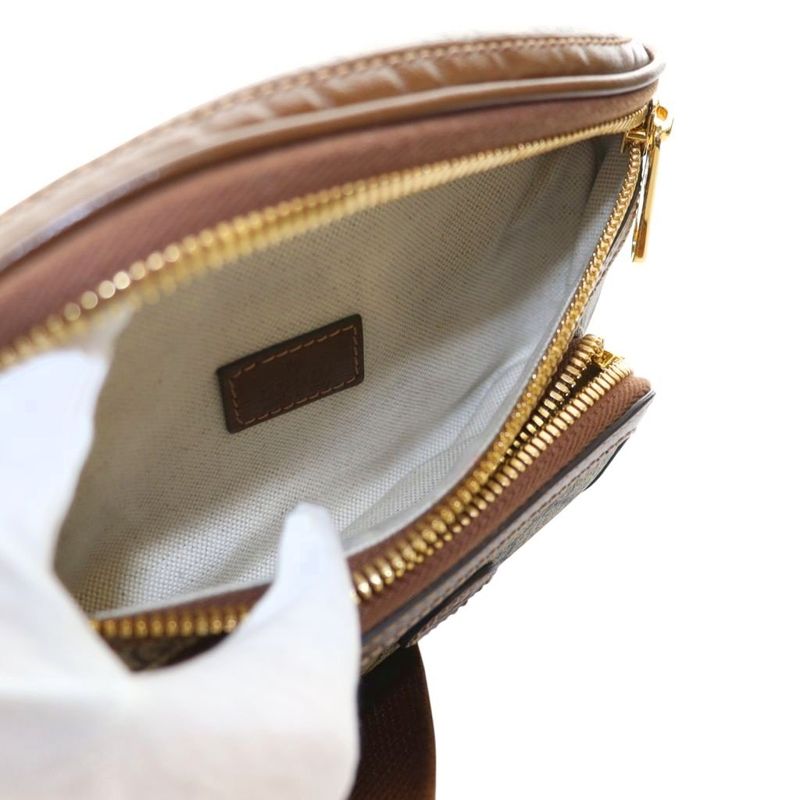 Gucci Waist Bag Body Bag GG Supreme Interlocking G Brown Beige 682933 AQ - OS -