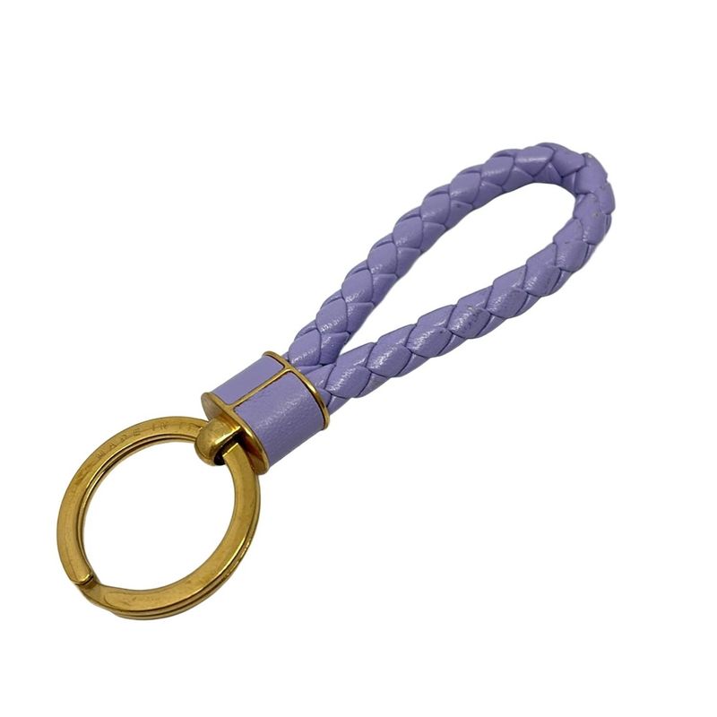 Bottega Veneta Key Holder (charm ) - Light Purple And Gold Leather
