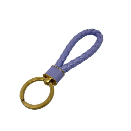Bottega Veneta Key Holder (charm ) - Light Purple And Gold Leather