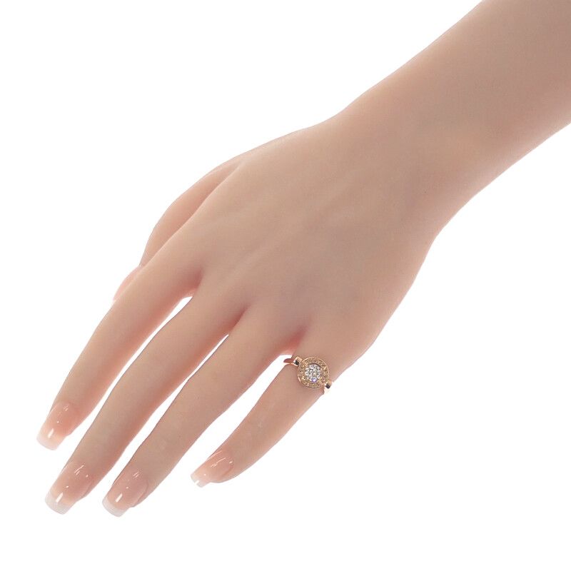 Bulgari Bvlgari Flip No 11 350539 Ring 18K Pink Gold Diamond Shell Ladies