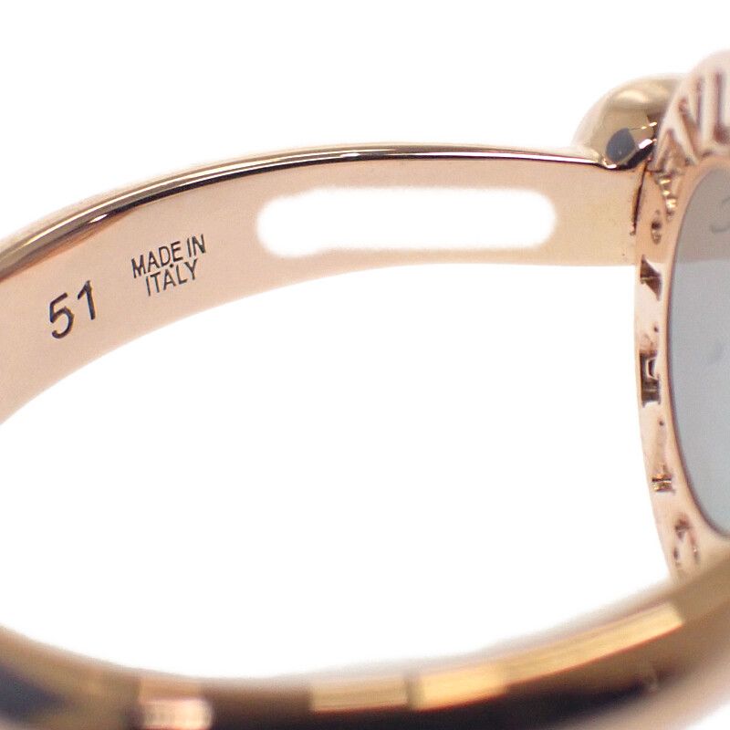 Bulgari Bvlgari Flip No 11 350539 Ring 18K Pink Gold Diamond Shell Ladies