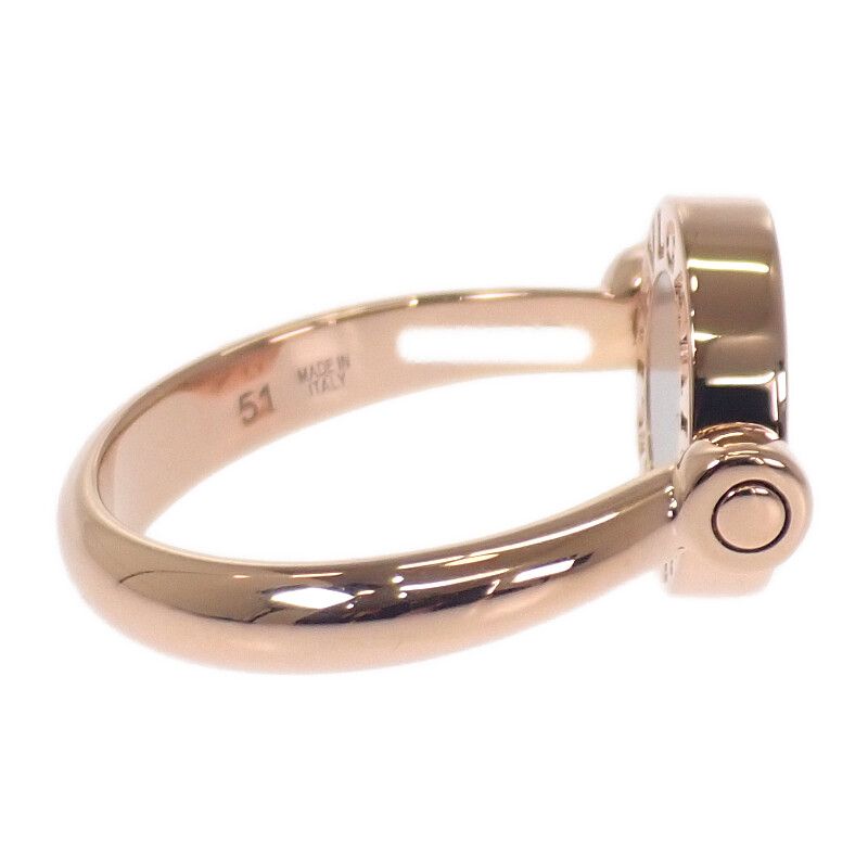 Bulgari Bvlgari Flip No 11 350539 Ring 18K Pink Gold Diamond Shell Ladies