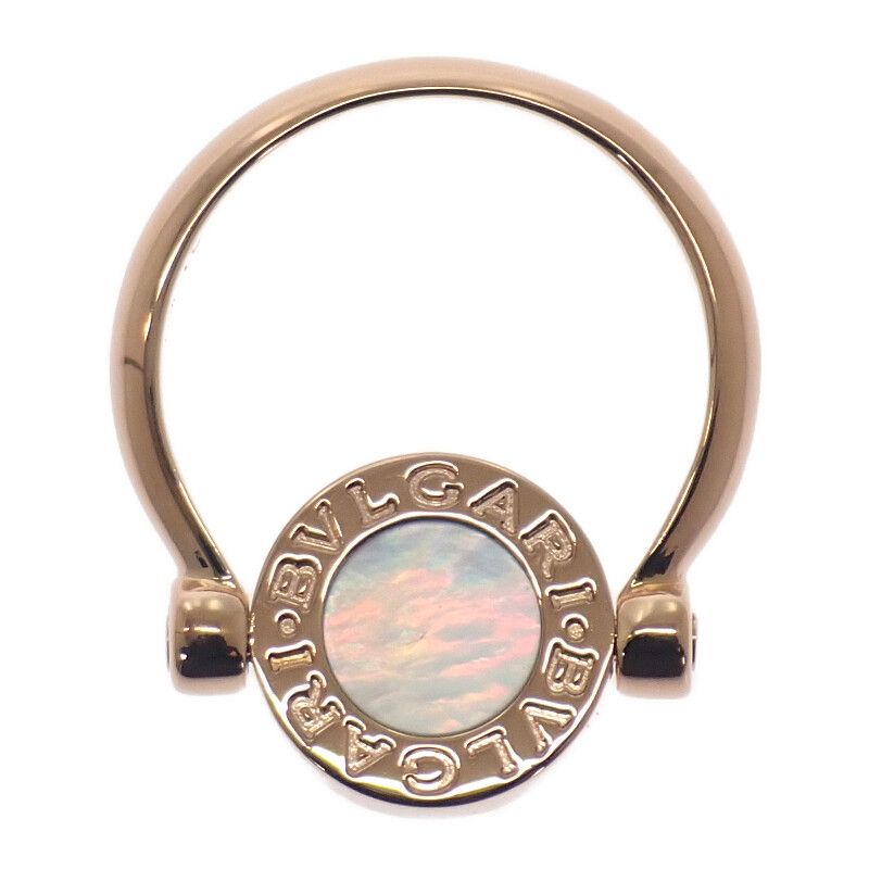 Bulgari Bvlgari Flip No 11 350539 Ring 18K Pink Gold Diamond Shell Ladies