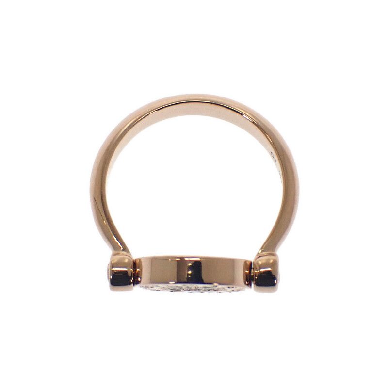 Bulgari Bvlgari Flip No 11 350539 Ring 18K Pink Gold Diamond Shell Ladies