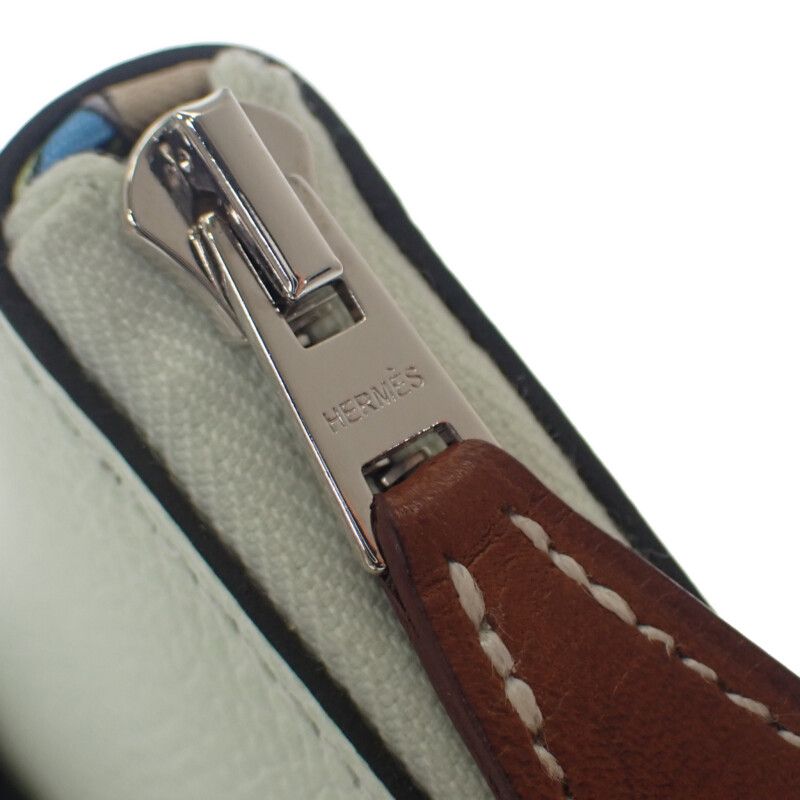 Hermes Azap Silk Inn Compact W Engraved Coin Case Vaux Epson Silk Veil Fizz