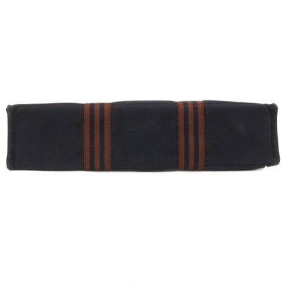 Hermes Fourre Tout MM Tote Bag Shoulder Bag Canvas Navy Blue Navy Bag