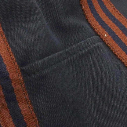 Hermes Fourre Tout MM Tote Bag Shoulder Bag Canvas Navy Blue Navy Bag