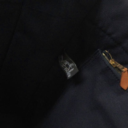 Hermes Fourre Tout MM Tote Bag Shoulder Bag Canvas Navy Blue Navy Bag