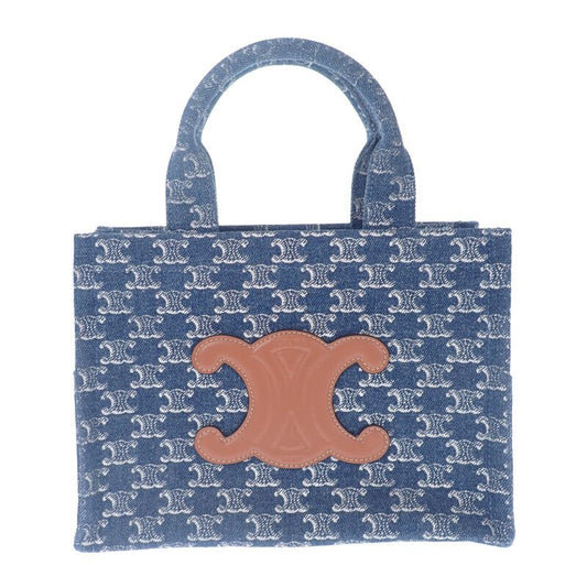Celine Small Cabas Tice 199162frg.05ds Tote Bag Triomphe Denim Calf Leather