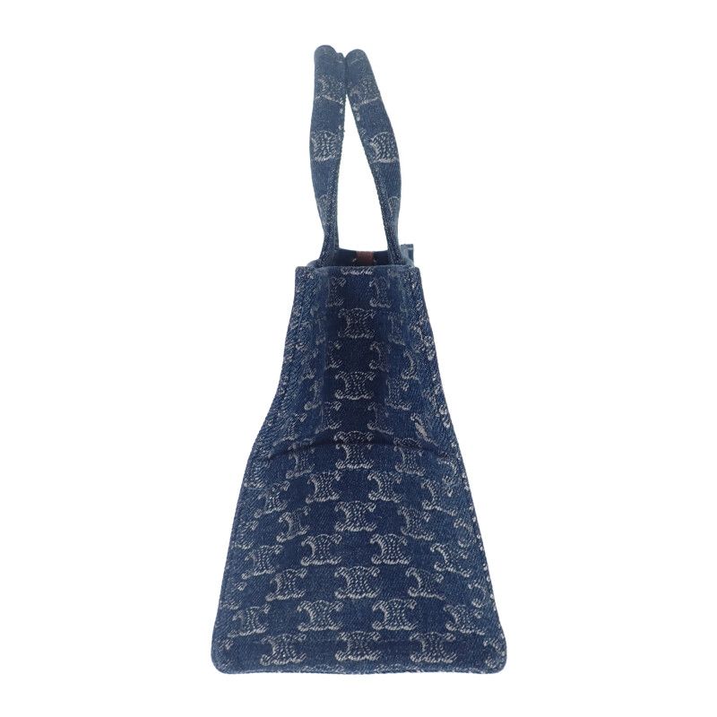 Celine Small Cabas Tice 199162frg.05ds Tote Bag Triomphe Denim Calf Leather