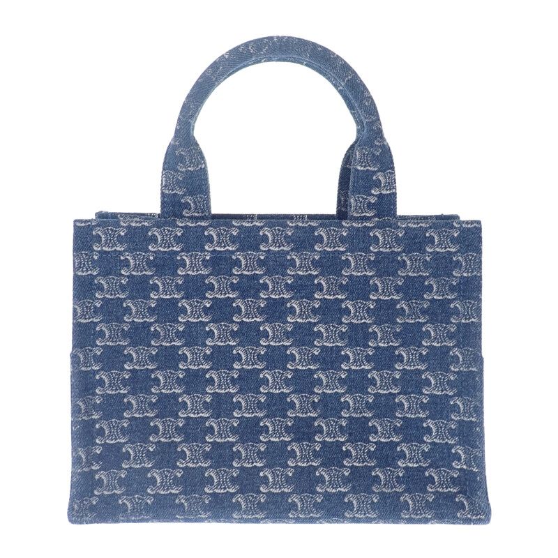 Celine Small Cabas Tice 199162frg.05ds Tote Bag Triomphe Denim Calf Leather