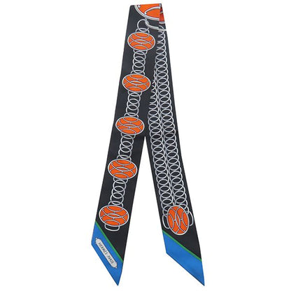 Hermes Scarf Twillie Silk Black Cobalt and Vermilion [lift Profile Lift
