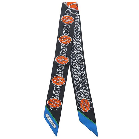 Hermes Scarf Twillie Silk Black Cobalt and Vermilion [lift Profile Lift