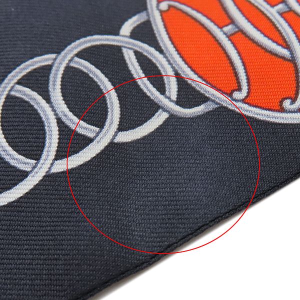 Hermes Scarf Twillie Silk Black Cobalt and Vermilion [lift Profile Lift