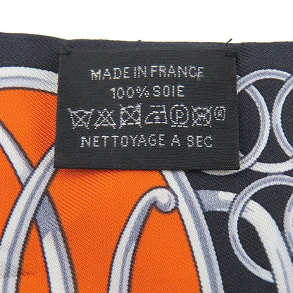 Hermes Scarf Twillie Silk Black Cobalt and Vermilion [lift Profile Lift